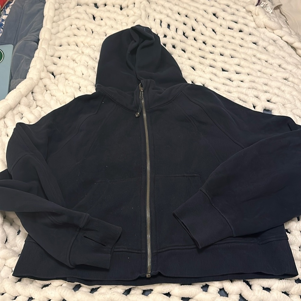 Lululemon Navy Scuba Hoodie Full Zip M/L